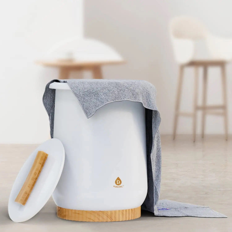 Brookstone Bucket Style Towel Warmer By Pursonic