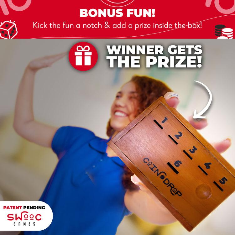 Brookstone Coin Drop™ | Simple + Strategic Dice Game