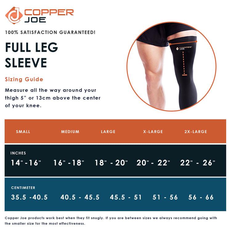 Brookstone Copper Joe Full Leg Compression Sleeve