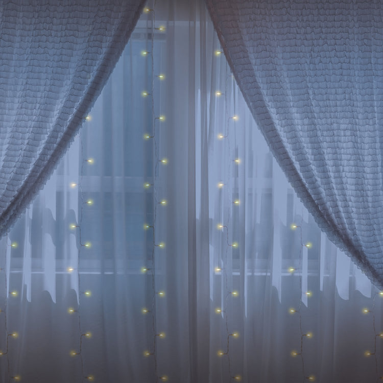 brookstone Electric LED Curtain Lights - Soft White