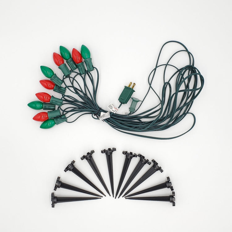 Brookstone Electric Pathway Lights With 10 Bulbs