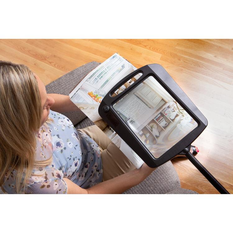 Brookstone Full Page 3X Magnifier Floor Lamp