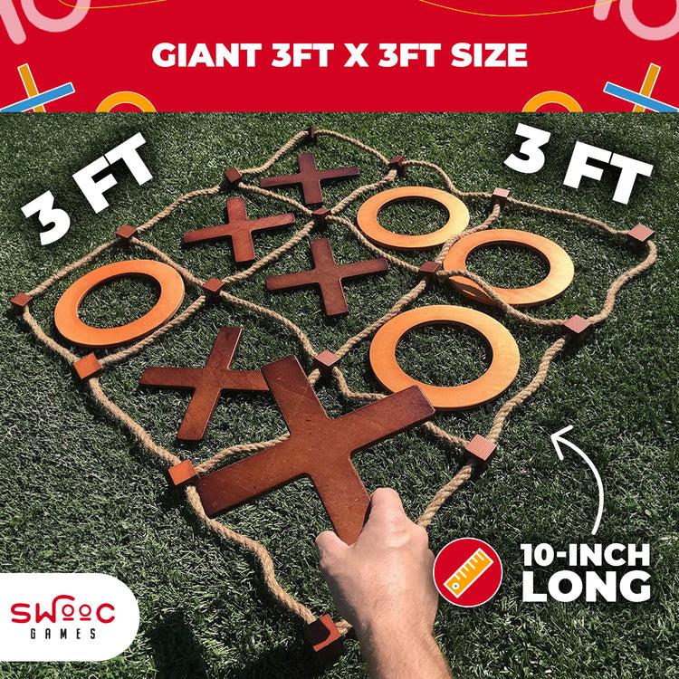 Brookstone Giant Wooden Tic Tac Toe Game