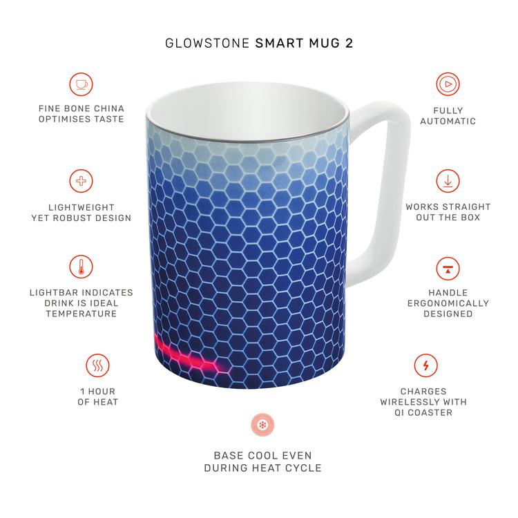 Brookstone Glowstone Smart Mug 2 Honeycomb