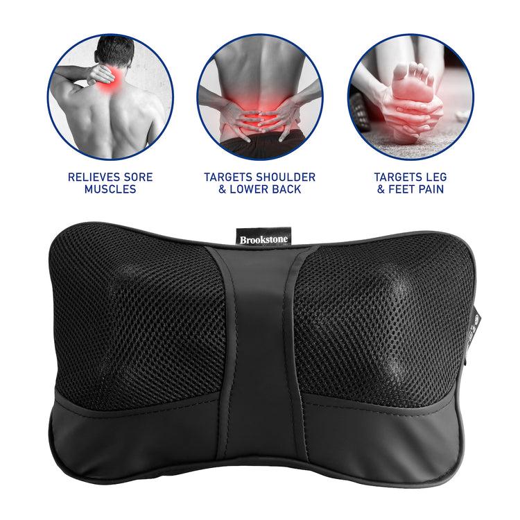 Brookstone Brookstone Heated Shiatsu Neck & Lumbar Massage Pillow