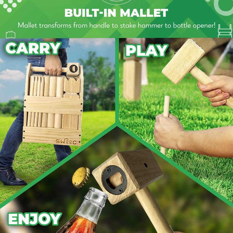 Brookstone Kubb Yard Game With Crate