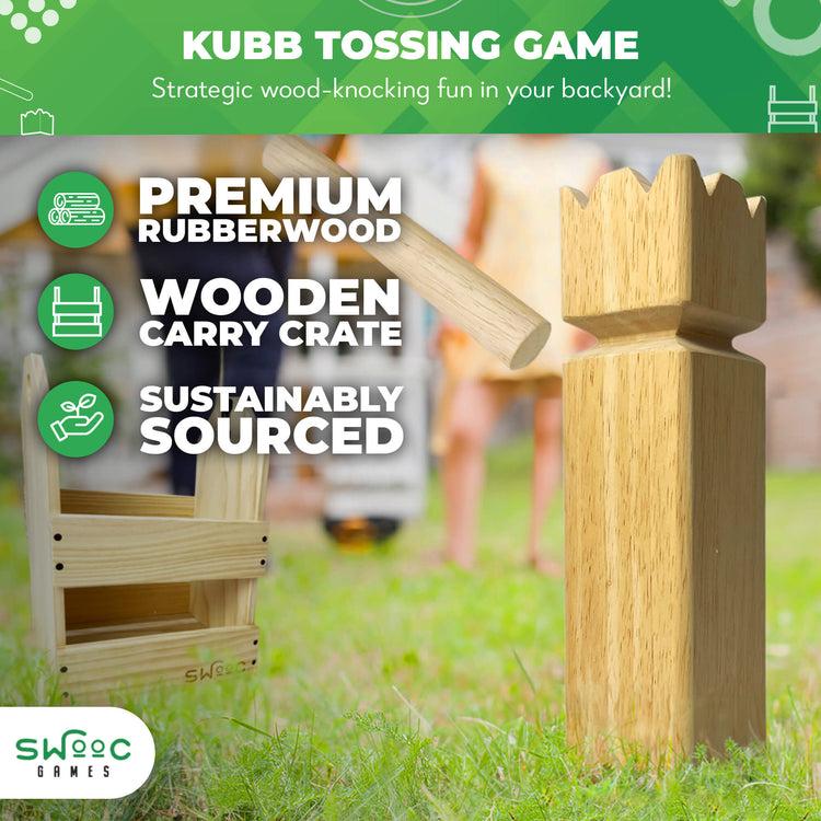 Brookstone Kubb Yard Game With Crate