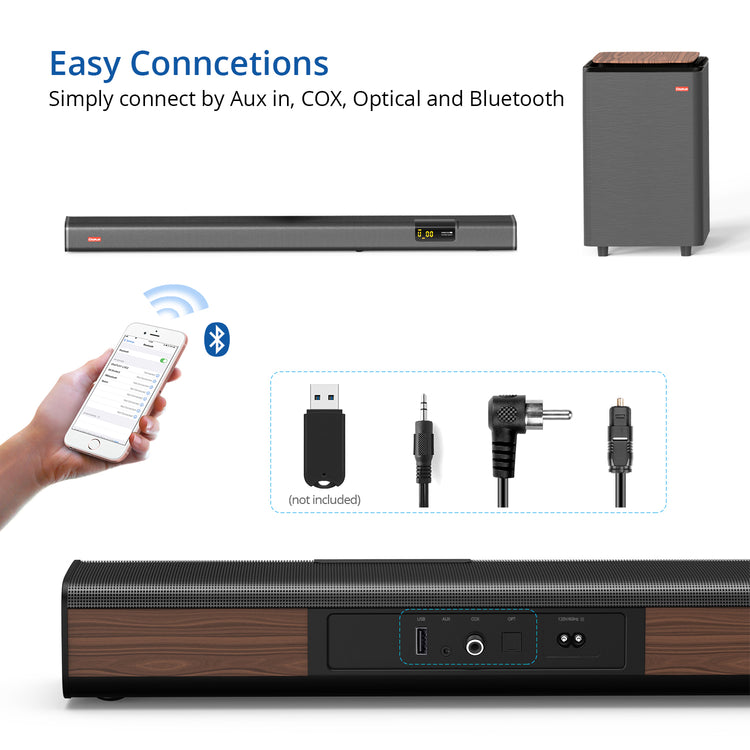 Brookstone Live2 Soundbar With Wireless Subwoofer