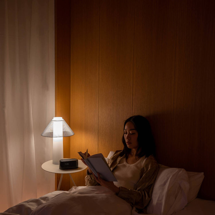 Brookstone Loftie Nightstand Bundle - Clock And Lamp