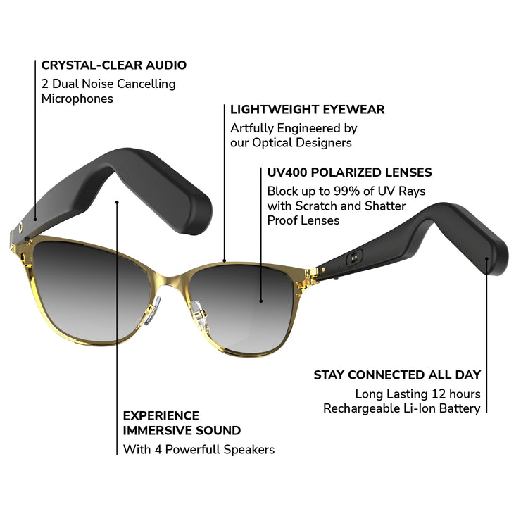 Brookstone Lucyd Electra Bluetooth Smart Glasses