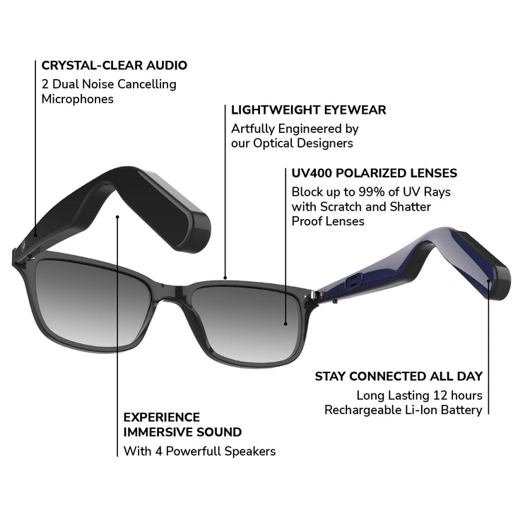 Brookstone Lucyd Nebula Bluetooth Smart Glasses