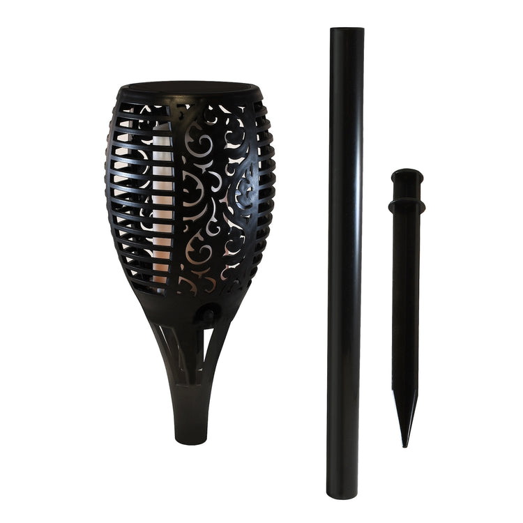 Brookstone Solar Powered Flame Effect LED Torch