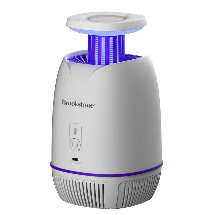 brookstone Brookstone Trap & Zap Rechargeable Tabletop Bug Trap With Suction Fan Motor