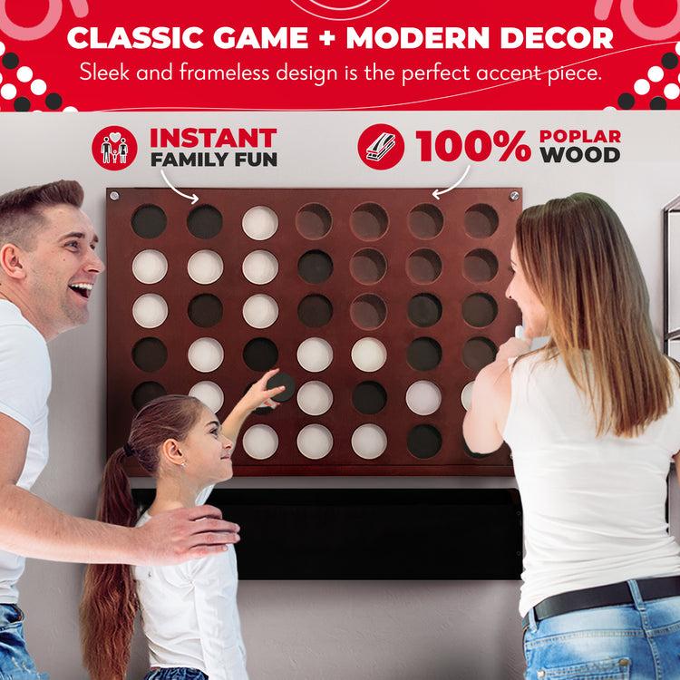 Brookstone Wall Mounted Giant 4 In A Row Game