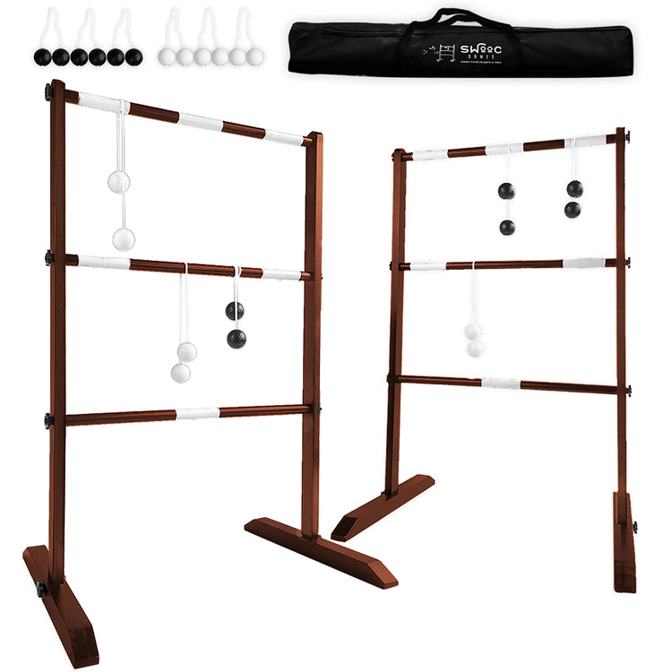 brookstone Wooden Ladder Ball Game Set