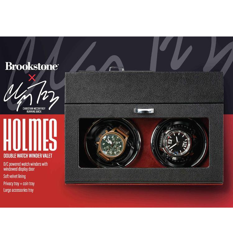Brookstone Brookstone X Christian McCaffrey - Holmes Double Watch Winder Valet (Watches Not Included)