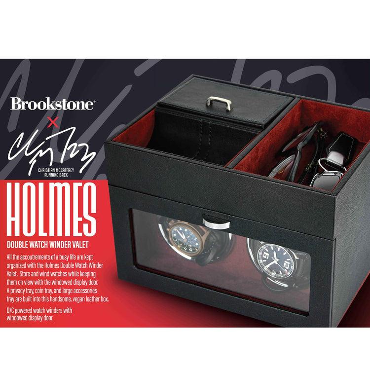 Brookstone Brookstone X Christian McCaffrey - Holmes Double Watch Winder Valet (Watches Not Included)