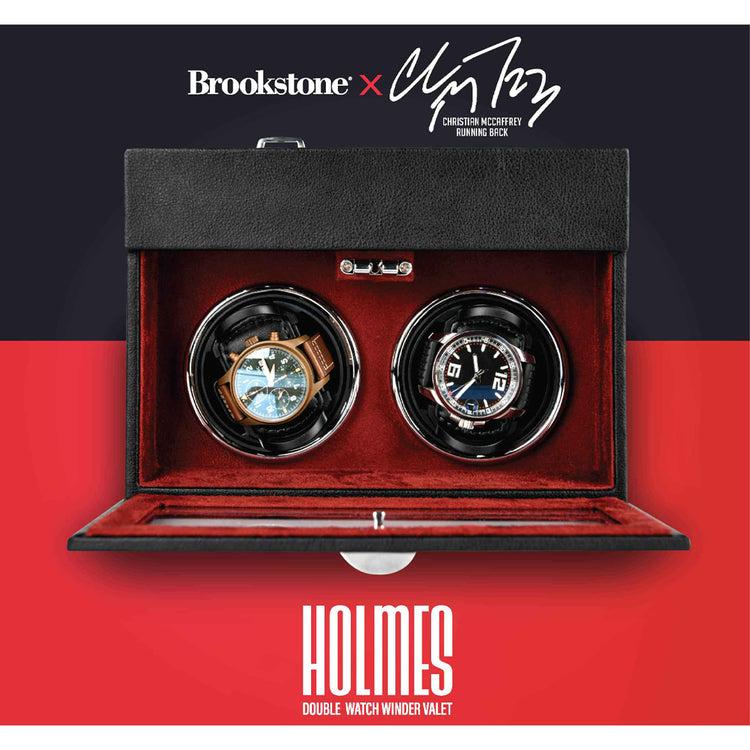 brookstone Brookstone x Christian McCaffrey - Holmes Double Watch Winder Valet (Watches Not Included)