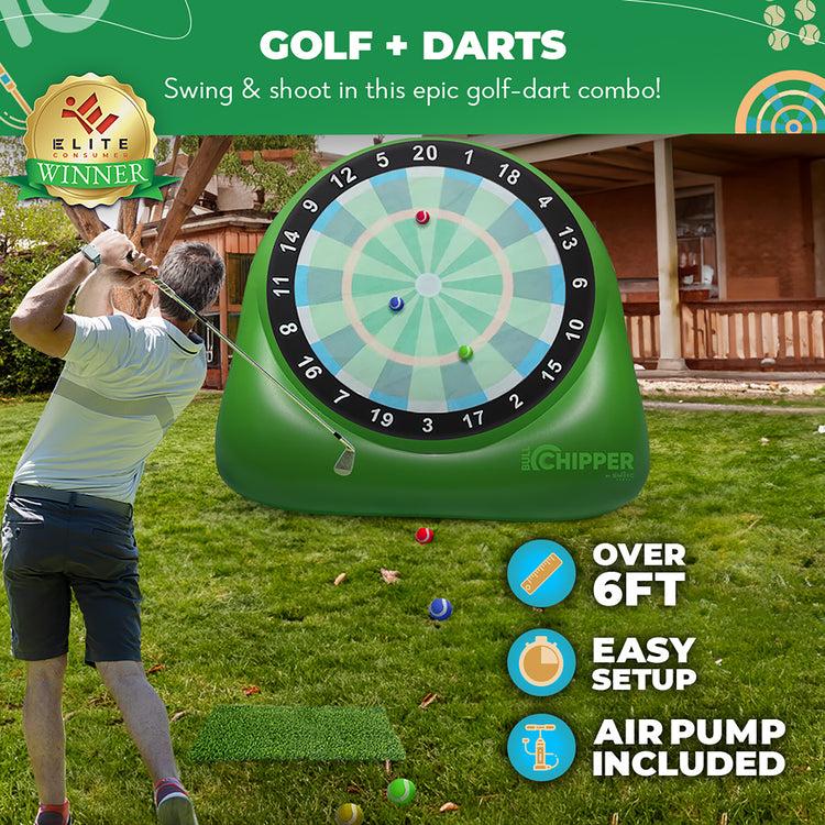 Brookstone Bull Chipper™ | Giant Golf Darts (Over 6 Ft Tall)