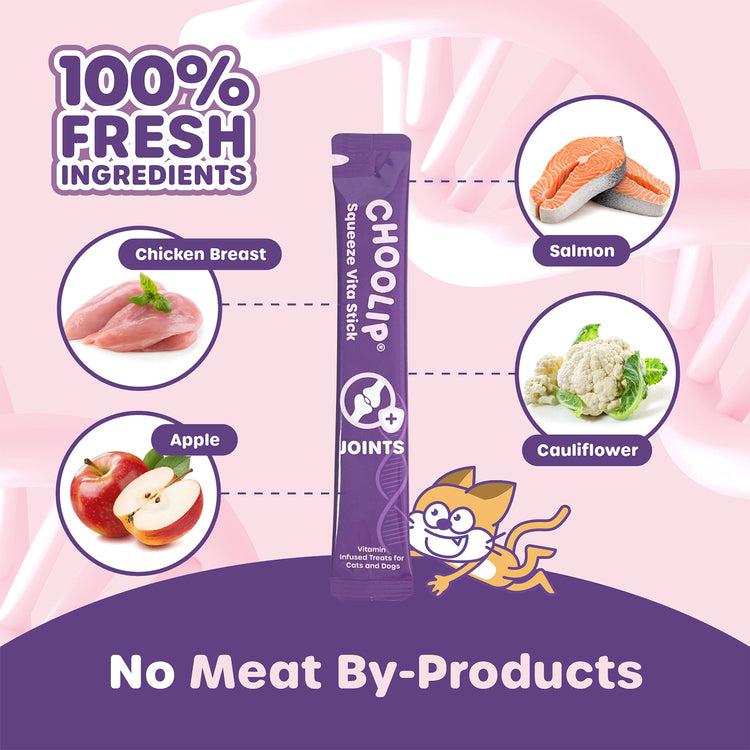 Brookstone Choolip Squeeze Vita Stick Pouches - Vitamin-Infused Pet Treats