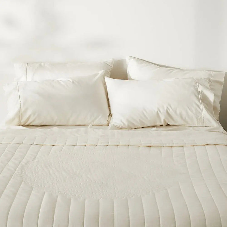 Brookstone CleanBamboo Hemp™ Linen+ Quilted Coverlet By Ettitude