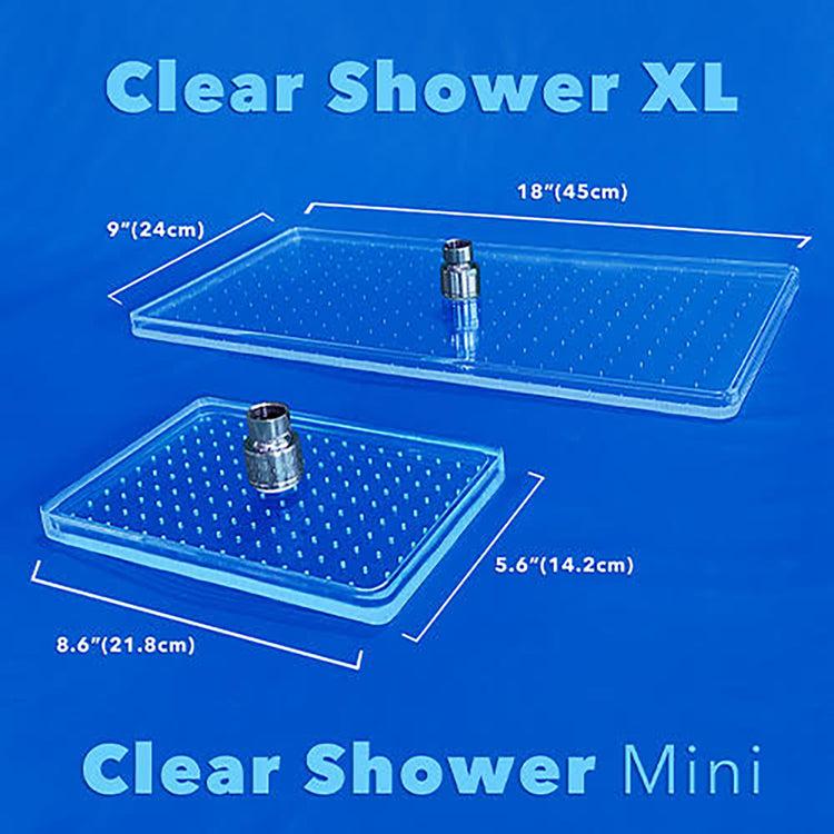 Brookstone Clear Shower XL Crystal Clear Rainfall Shower Head