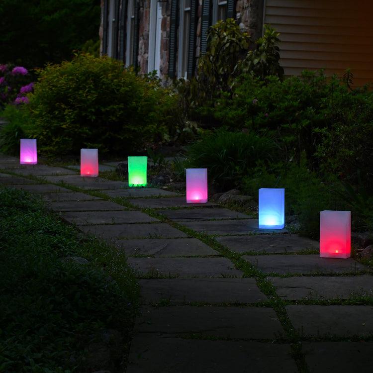 brookstone Color Changing Battery Operated Luminaria Kit with Timer