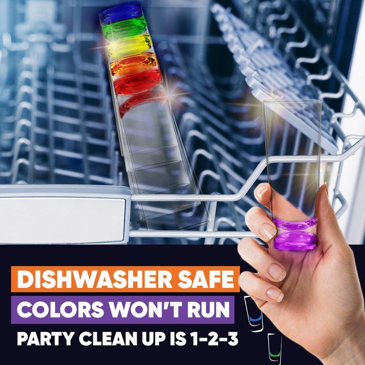 Brookstone Colorful Unbreakable Tall Shot Glasses Set Of 6 (2oz)