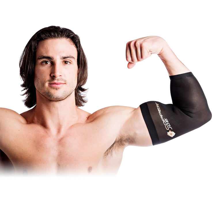 Brookstone Copper Joe Elbow Compression Sleeve 2-Pack