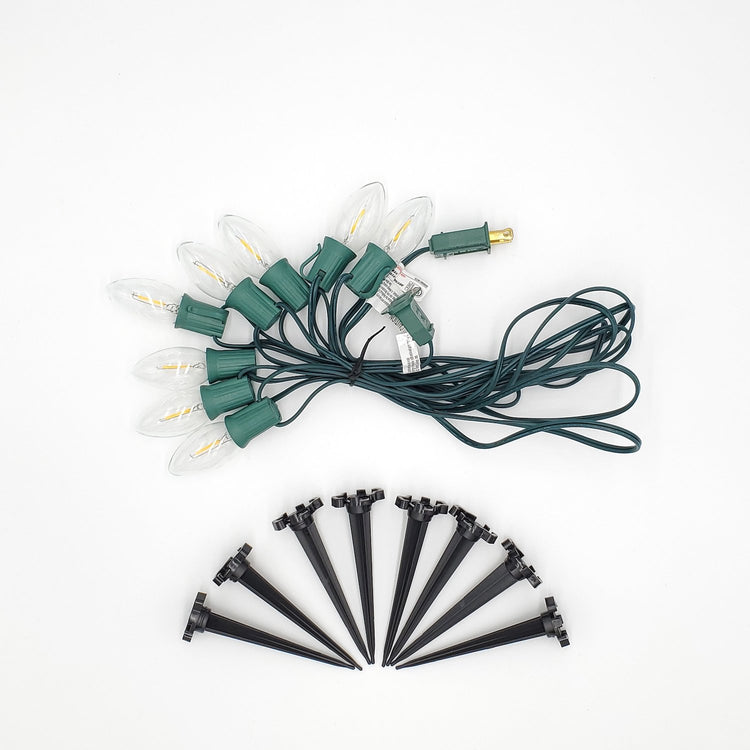 Brookstone Electric Pathway Lights With 8 LED Bulbs