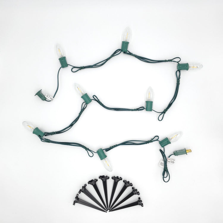 Brookstone Electric Pathway Lights With 8 LED Bulbs