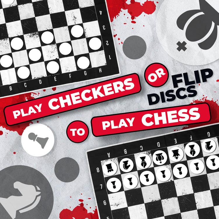 Brookstone Giant Checkers Chess & Chess Tac Toe For Indoors And Outdoors