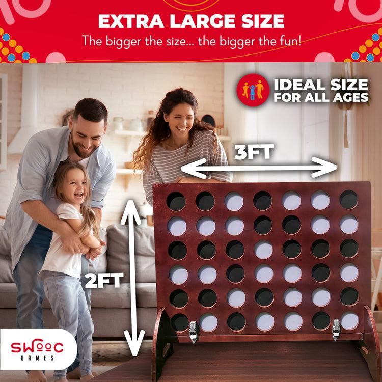 Brookstone Giant Four In A Row (All Weather) Outdoor Game With Carrying Case