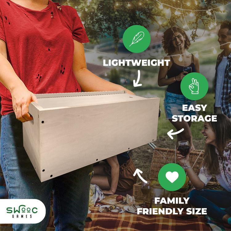 Brookstone Giant Tower Game With Straightener Table & Storage Box