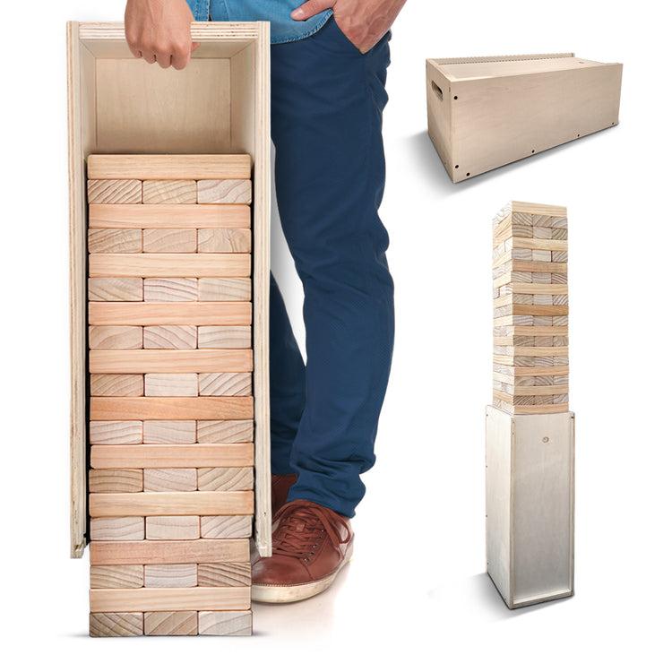 brookstone Giant Tower Game With Straightener Table & Storage Box