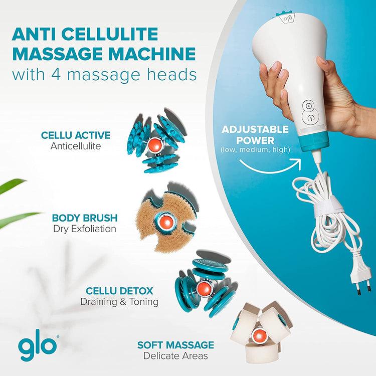 Brookstone Glo910 Anti Cellulite Massager With Phototherapy And 4 Massage Heads