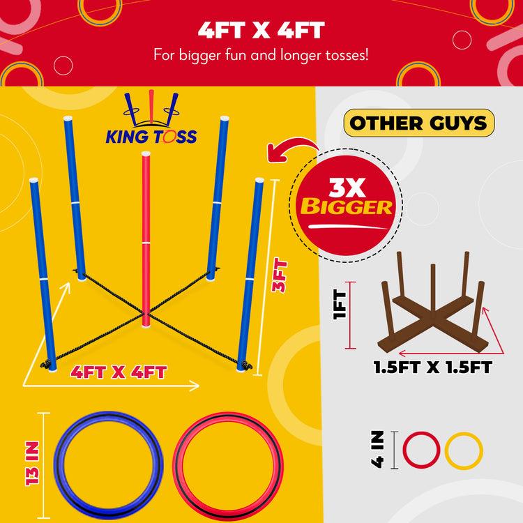 Brookstone King Toss™ | Giant Ring Toss Game For Kids And Adults