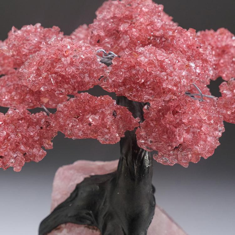 Brookstone Large - Genuine Rose Quartz Clustered Gemstone Tree On Rose Quartz Matrix (The Eternal Love Tree)