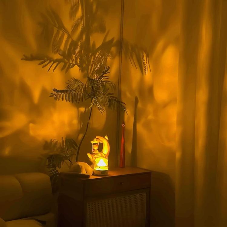 Brookstone Light Theatre: Ambient Light With Stereo Speaker Ripple Sunset Aurora Projector All-in-1 By INSPECIAL HOME