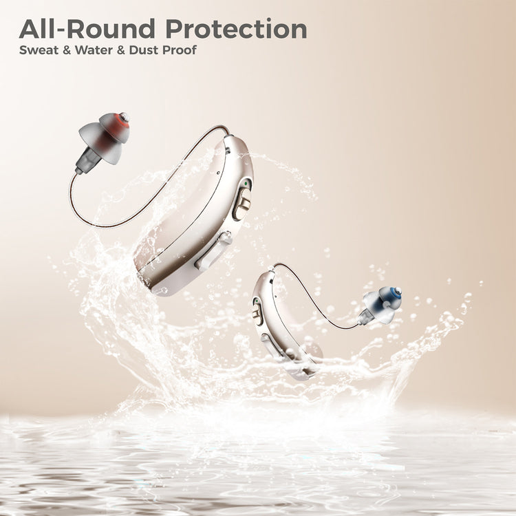 Brookstone LINNER Mercury OTC Rechargeable Hearing Aids For Seniors With Noise Cancellation