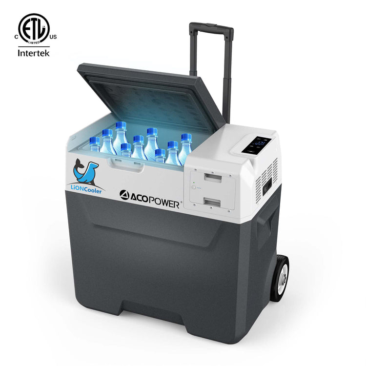 brookstone LiONCooler X50A Portable Solar Fridge Freezer - 52 Quarts