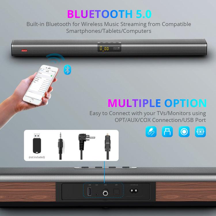 Brookstone Live1 Wireless Soundbar 3D Stereo Sound Audio
