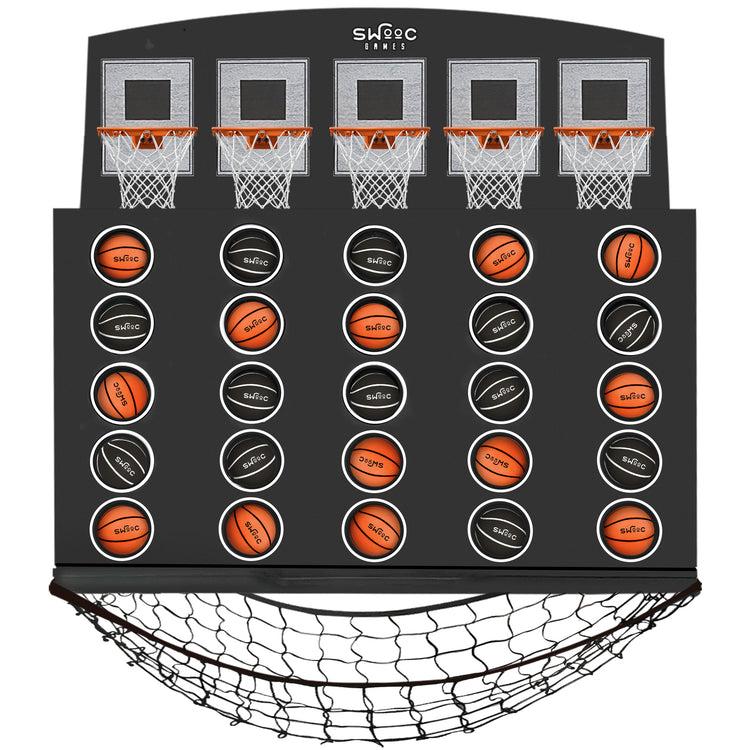 brookstone Low Post Lineup™ | Wall Mounted Basketball 4 In A Row