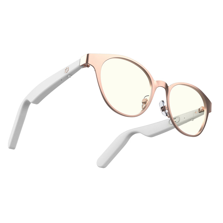brookstone Lucyd Shimmer Blue Light Bluetooth Smart Glasses