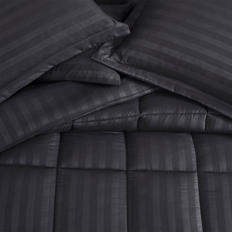 Brookstone Maple Dobby Stripe 8 Piece Bed In A Bag Comforter Set