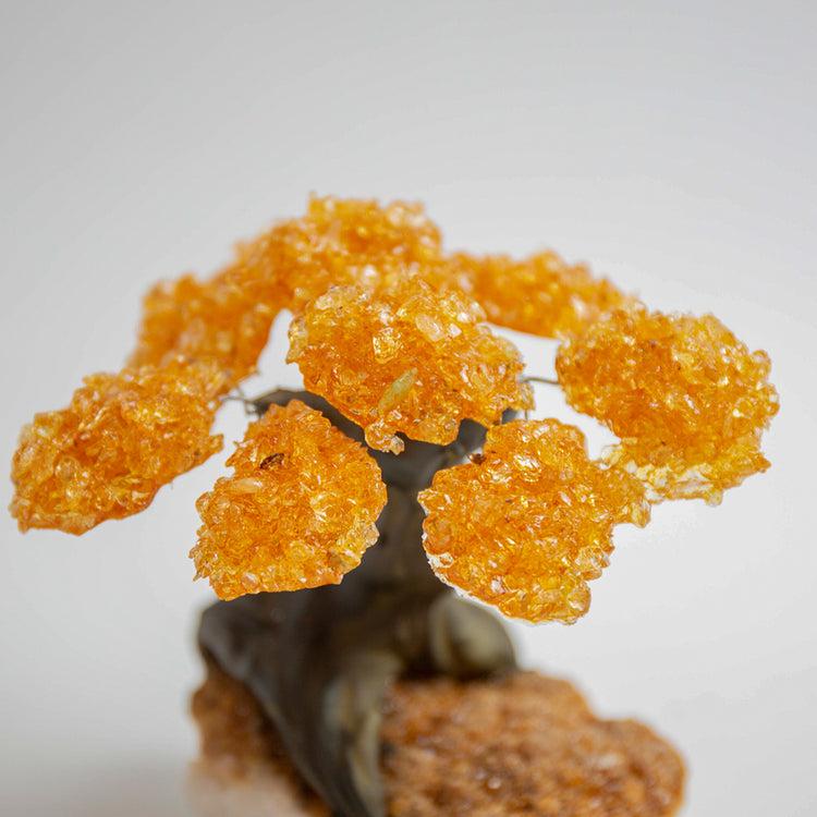 Brookstone Medium - Genuine Citrine Clustered Gemstone Tree On Citrine Matrix (The Calming Tree)