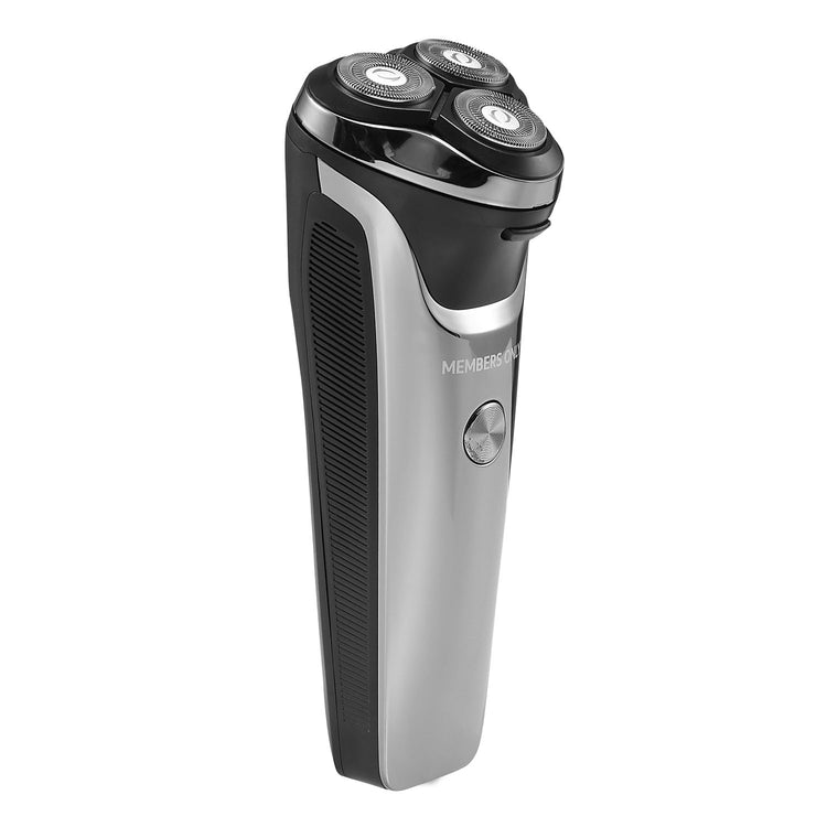 Brookstone Members Only Lithium Metallic Cordless 3 Heads Rotary Shaver