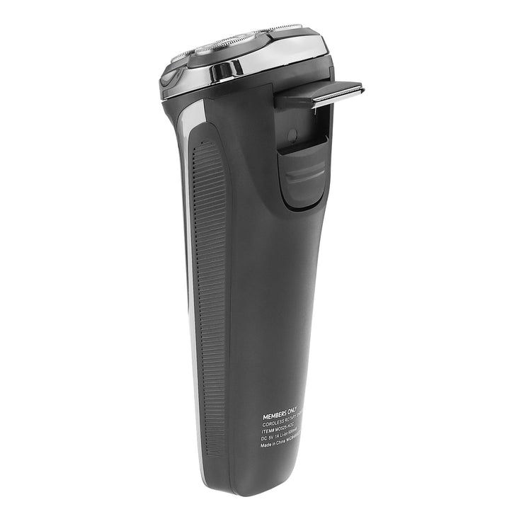 Brookstone Members Only Lithium Metallic Cordless 3 Heads Rotary Shaver