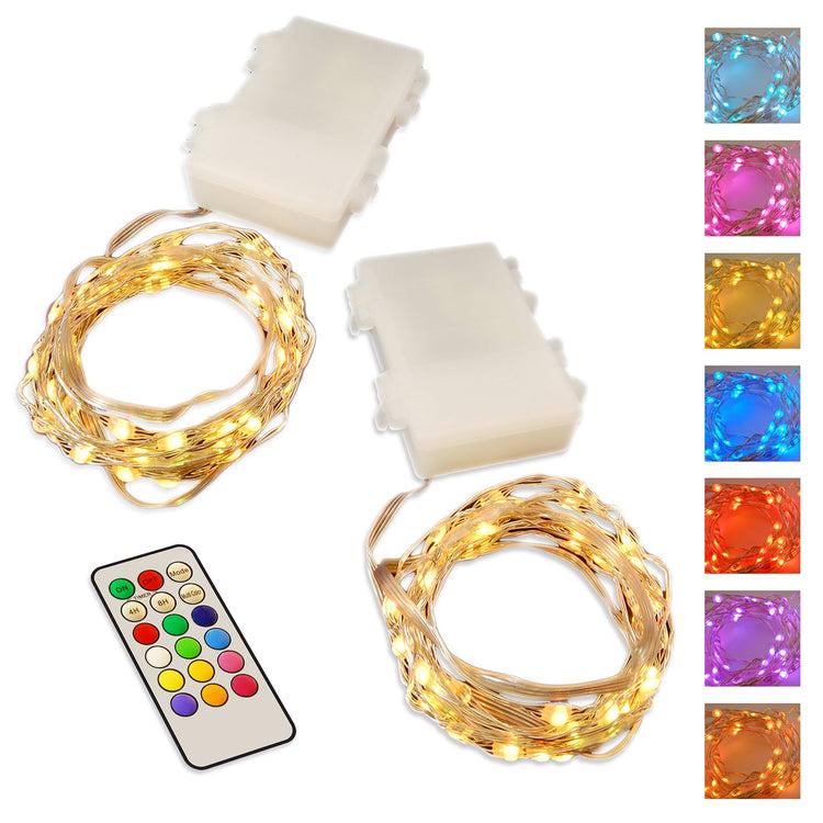 Brookstone Multi Function Battery Operated Fairy String Lights With Remote Control