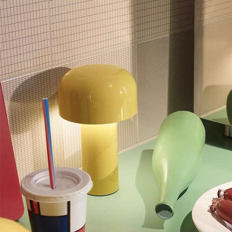 Brookstone Mushroom Beside Lamp - Bellhop Portable LED Table Lamp By INSPECIAL HOME